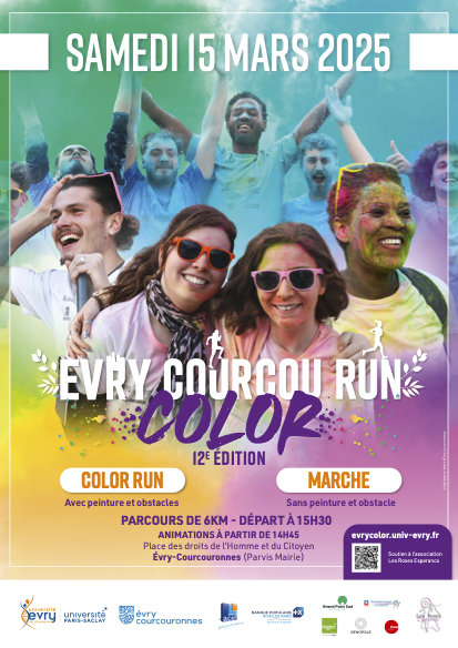 Affiche Évry-Courcou"Run" Color 2025